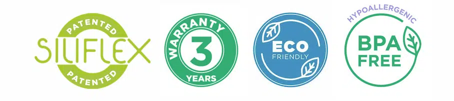 Siliflex Patented — 3 Year Warranty — Eco Friendly — BPA Free